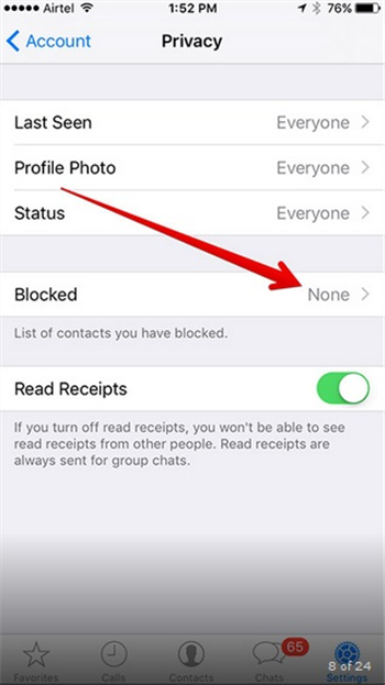 how to block imo contact