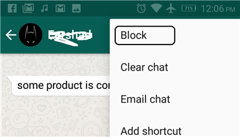 How to block a contact on WhatsApp?