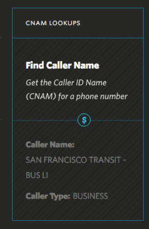 Track the caller ID of a phone number with the receipt of a call